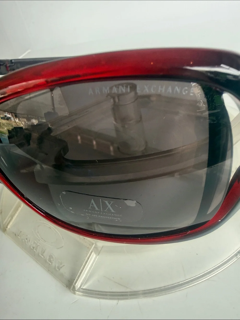 NEW ARMANI EXCHANGE AX100/S Red Black Ombré Sunglasses NEW WITHOUT TAGS